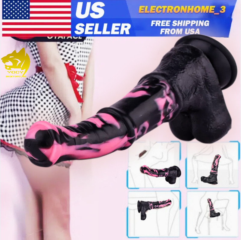 Liquid Silicone Realistic Dildo Cock Thick Dong With Strong Suction Cup Sex Toys