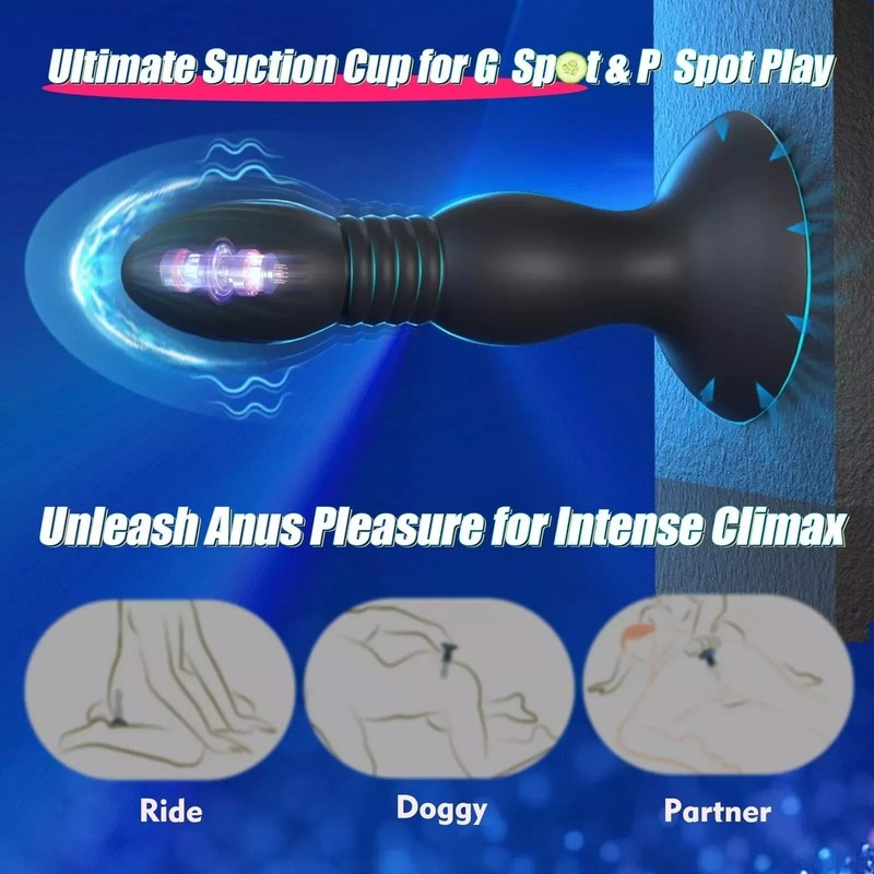 Prostate Massager Vibrator Thrusting Anal Butt Plug Dildo Sex Toys for Men Women gallery