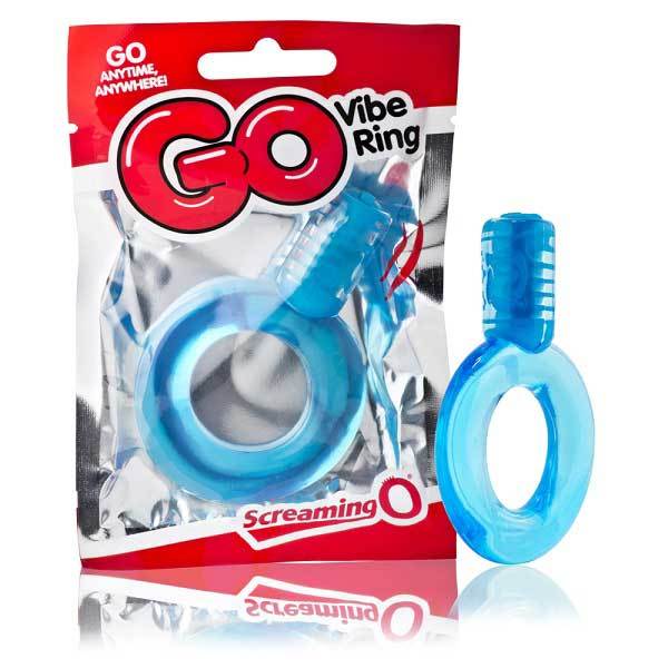 Screaming O Go Vibe Cock Ring Blue – Disposable Vibrating Penis Enhancer Ring