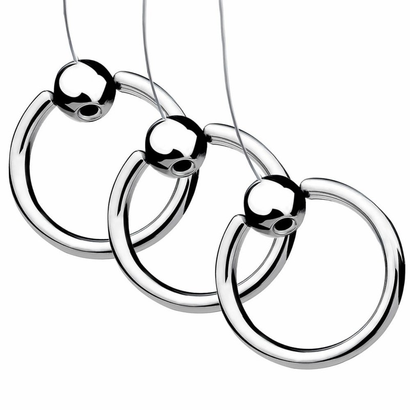 6Pcs Stainless Steel Urethral Sounding Rod With Ring Anal Plug Massager Set gallery