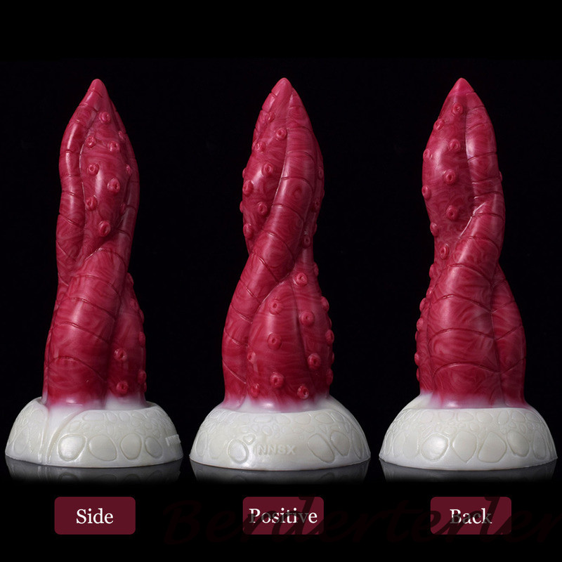 Huge Knot Silicone Dildo Suction Cup Swirly Patterns Flexible Anal Plug Sex Toys gallery