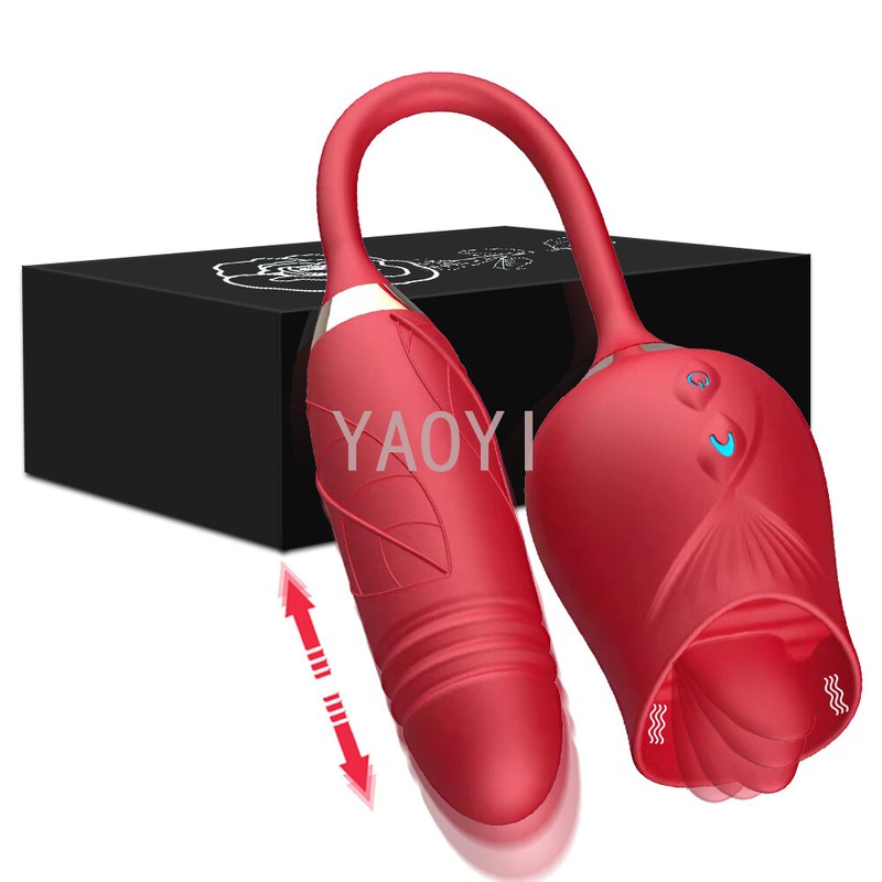 Multi-Speed-Thrusting-Flower-Vibrator-Women-Rechargeable-Clit-Licking-Adult-Toys