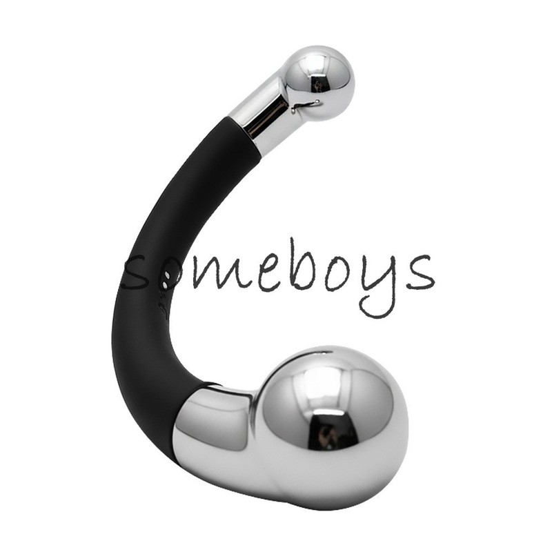 New Metal Double-ended Anal Plug G-Spot Massager Penis Anal Dildo Unisex Sex Toy gallery