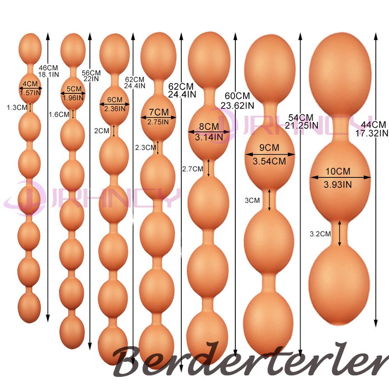 3-10cm Huge Anal Beads Big Egg Butt Plug Silicone Soft Anal Balls Dildos Sex Toy gallery