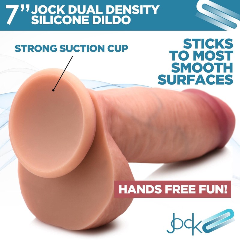 Ultra Realistic Dual Density Silicone Dildo with Balls - 7 Inch gallery