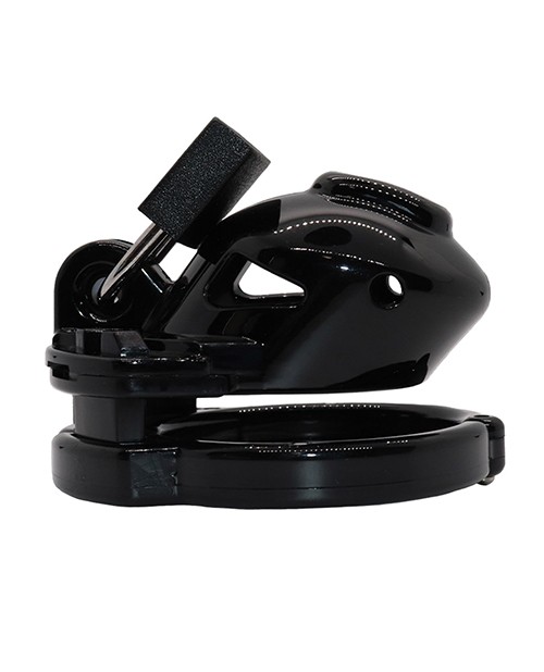 Penis Chastity Cage 6 Inch Black Locked In Lust Vice Bondage BDSM Male Chastity