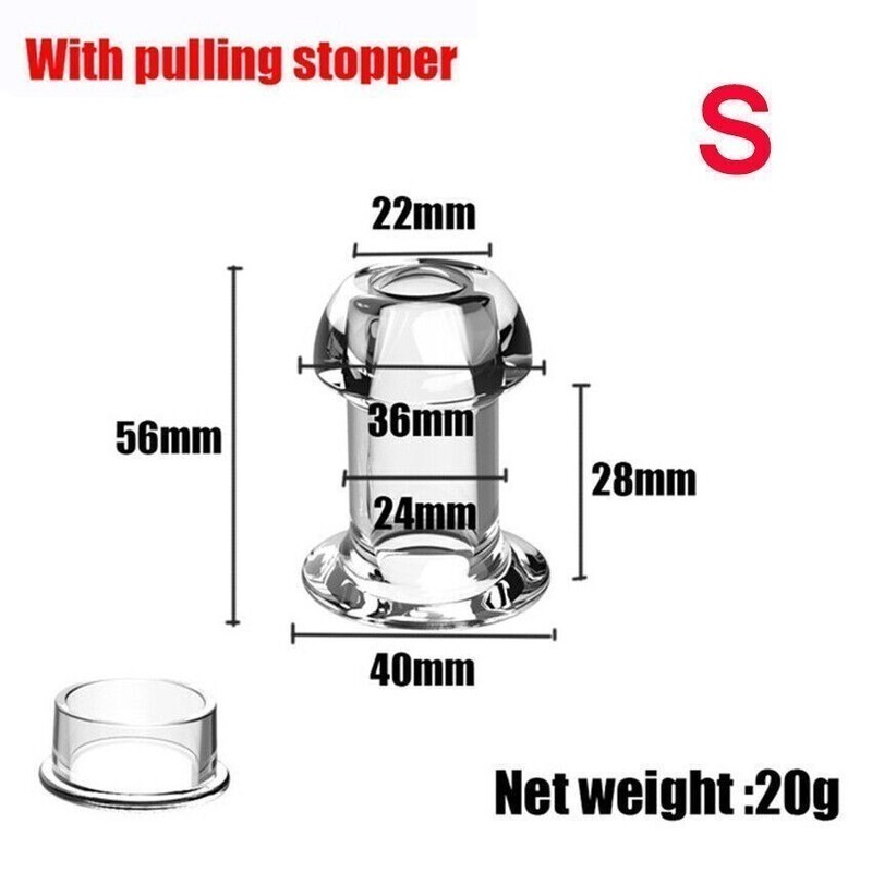 Anal-Butt-Plug-Huge-Hollow-Dildo-Sex-Vaginal-Speculum-Anus-Dilator-Enema-Douche
