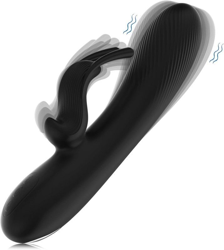 NEW Rabbit Vibrator Dildo Dual Motors 10 Vibration Modes G Spot Clitoral (Black