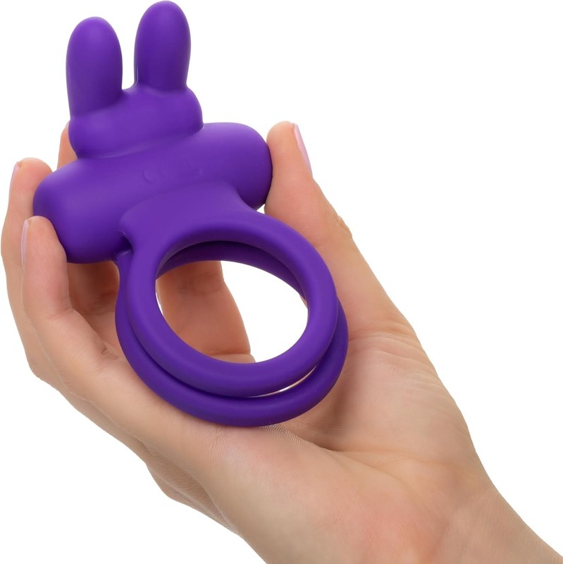 1 Silicone Rechargeable Vibrating Cock Ring for Couples Purple Silicone Enhancer gallery