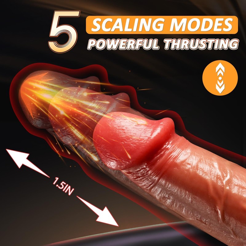 Thrusting Heating Realistic Dildo Anal G-Spot Vibrator Sex Toys for Women Couple gallery