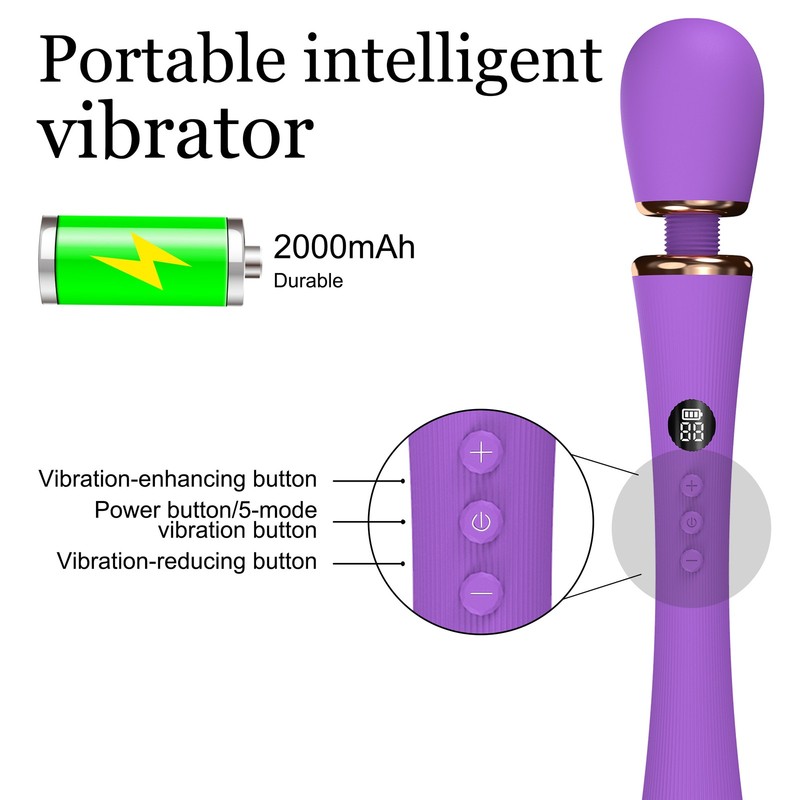 Rechargeable Orgasm Vibrator Massager Wand Original Vibrating LCD Dildo Sex Toys gallery