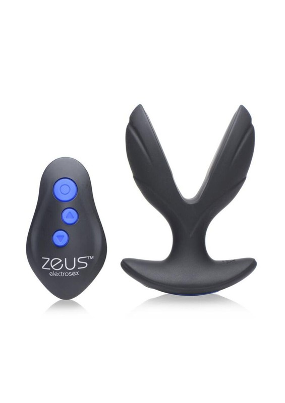 Zeus Electro-Spread 64x Vibrating and E-Stim Silicone Rechargeable Butt Plug wit