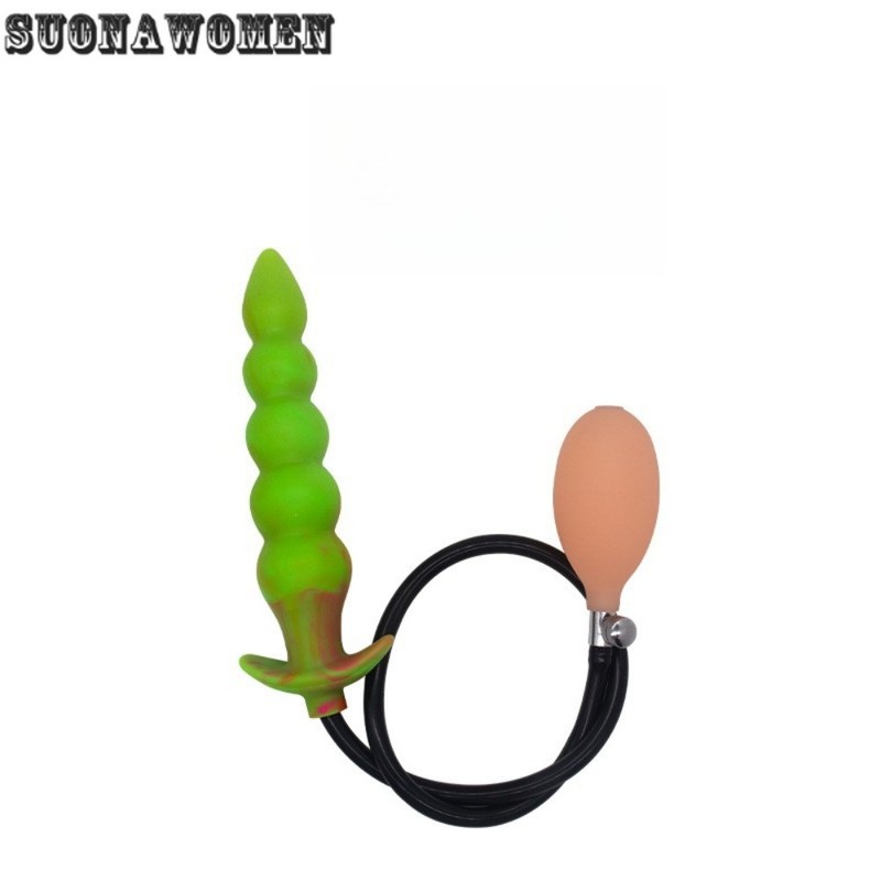 Inflatable Anal Plug with 5 Coloured Beads Posterior Bead Massage Anal Dilator gallery