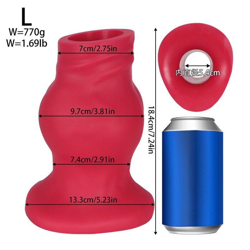 8/9/10cm Fisting Hollow Anal Plug Soft Silicone Huge Butt Plug for Women Men gallery