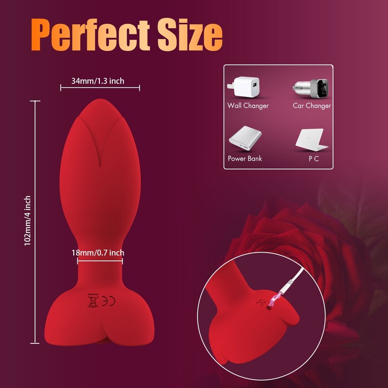 Rotating Anal Plug app Butt Plug G-spot Stimulator Massager Dildo Sex Toy Women gallery