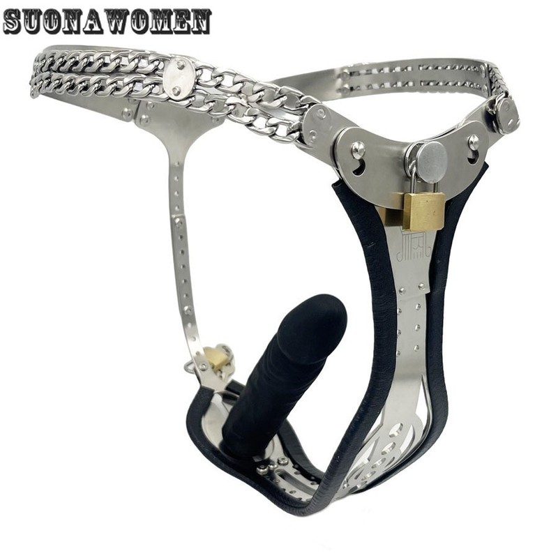 Stainless Steel Chastity Belt Adjustable Pants BDSM Chastity Device Sex Toys gallery
