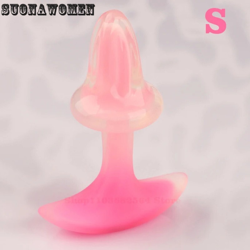 Silicone Jelly Anal Tail Strapon Candy Color Anal Plug Transparent Adults Toys gallery