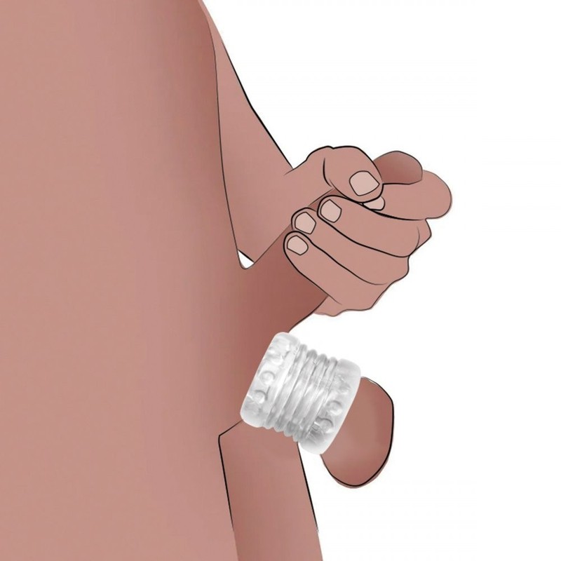 Master Series Ball Stack Clear Soft and Stretchy TPE Ball Stretcher by XR Brands gallery