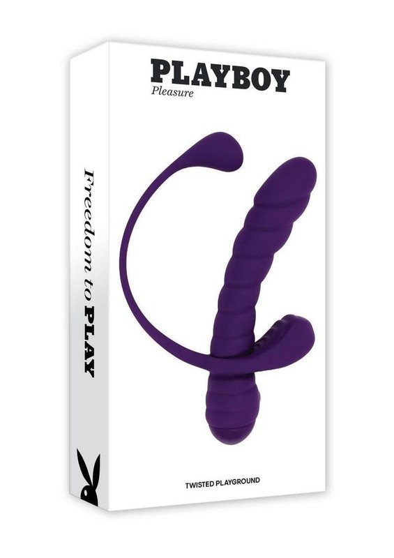 Playboy Twisted Playground Dual Vibrator with Detachable C-Ring Anal Tail