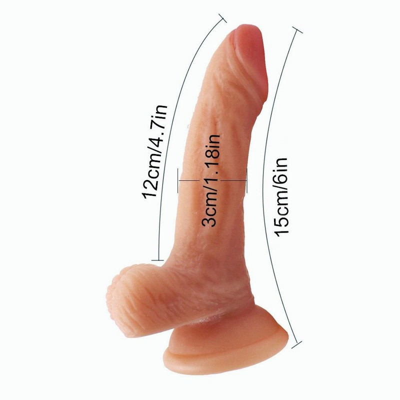 6 Inch Realistic-Small-Beginner-Penis-Anal-Dildo-Sex-Cock-Prostate Butt Plug-Toy