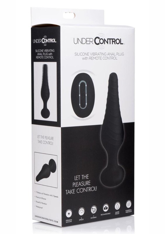 Under Control Rechargeable Silicone Vibrating Anal Plug with Remote Control gallery