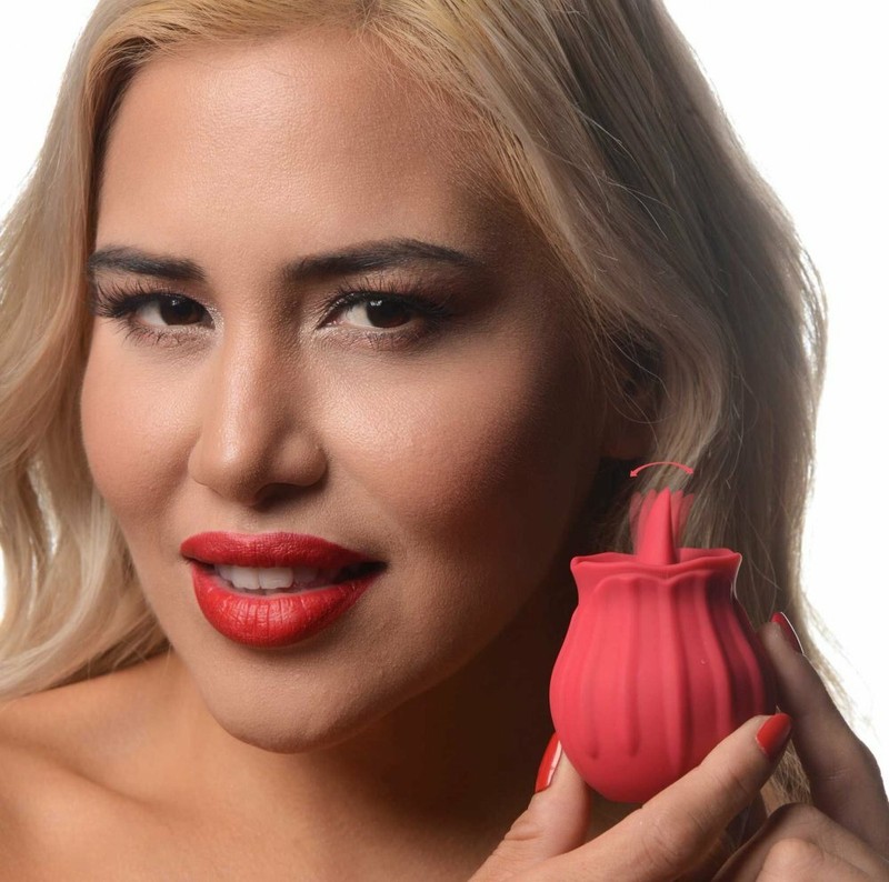 Bloomgasm Wild Violet 10X Silicone Clit Tongue Licking Vibrating Stimulator