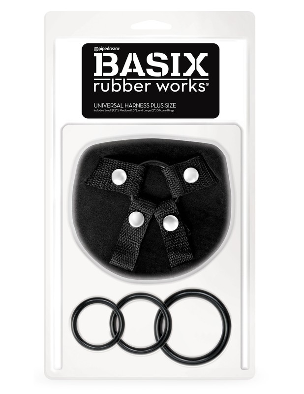 Basix Universal Harness PLUS SIZE Strap-On Dildo Sex Toys for Women PEGGING Dong gallery