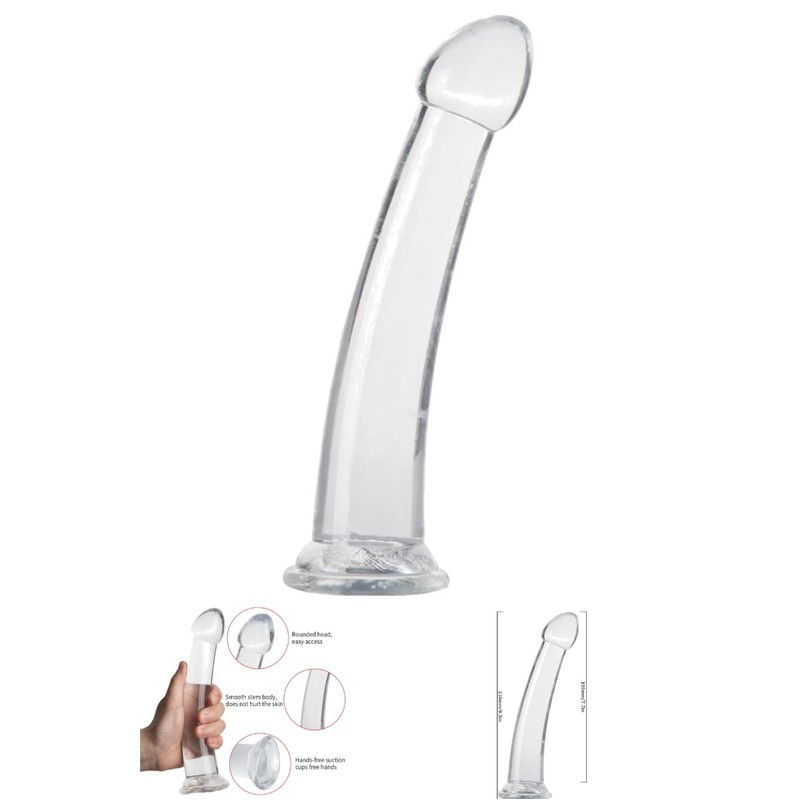 8.3-Inch Soft Realistic Dildo with Strong Suction Cup for Hands-Free Pleasure