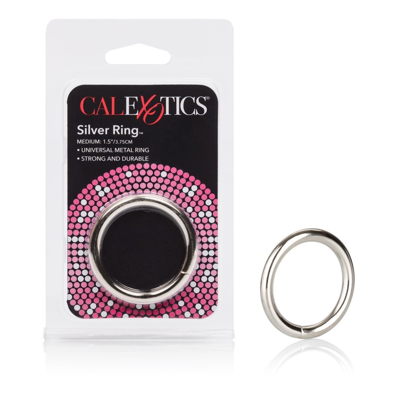 Cal Exotics Silver Ring Medium 1.5&Prime; – Penis Cock Erection Enhancer Ring