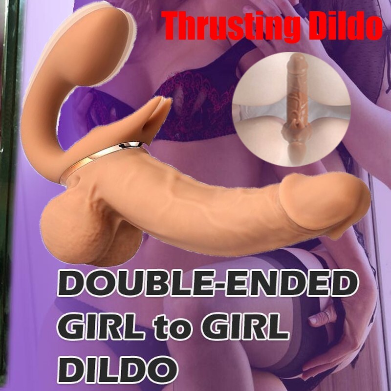 Realistic Thrusting Dildo Strap-on Vibrator G-Spot Massager Sex Toys for Lesbain gallery