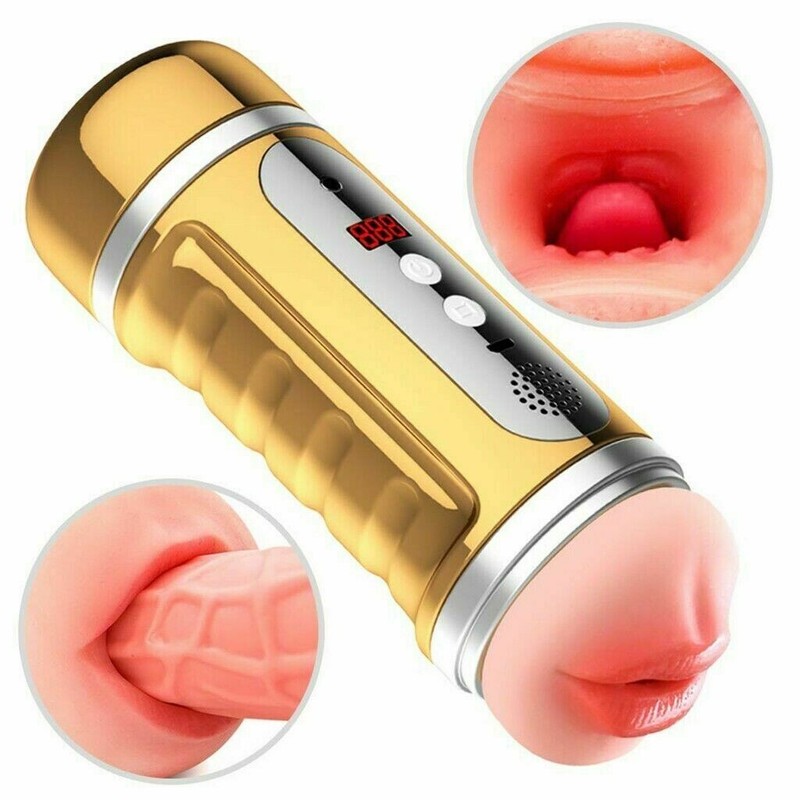 Automatic Lick Suck Male Masturbator Realistic Pussy Cup Sex Toy For Men Fantasy