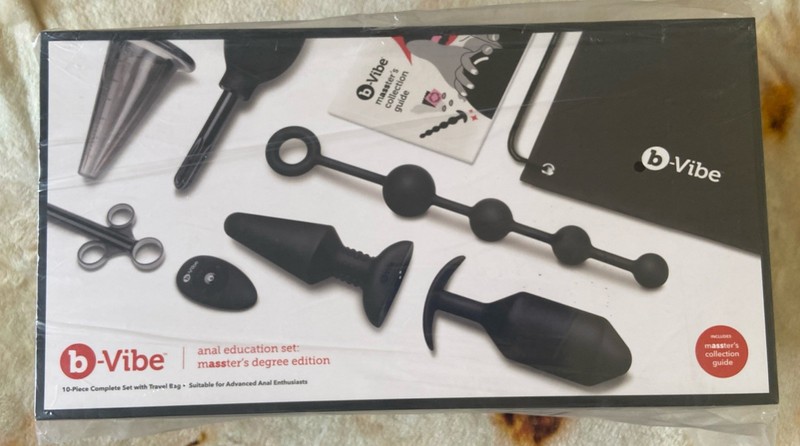 b-Vibe Anal Education Set: Masster’s Degree Edition Beads Rimming Enema Plug