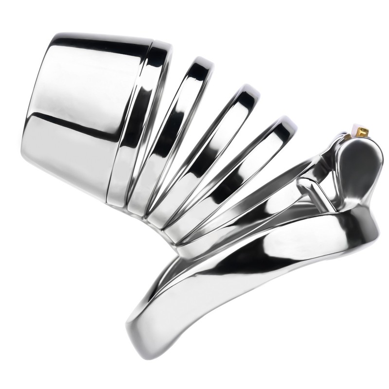 Stainless Steel Male Chastity Cage Breathable Penis Cages BDSM Locking Device gallery