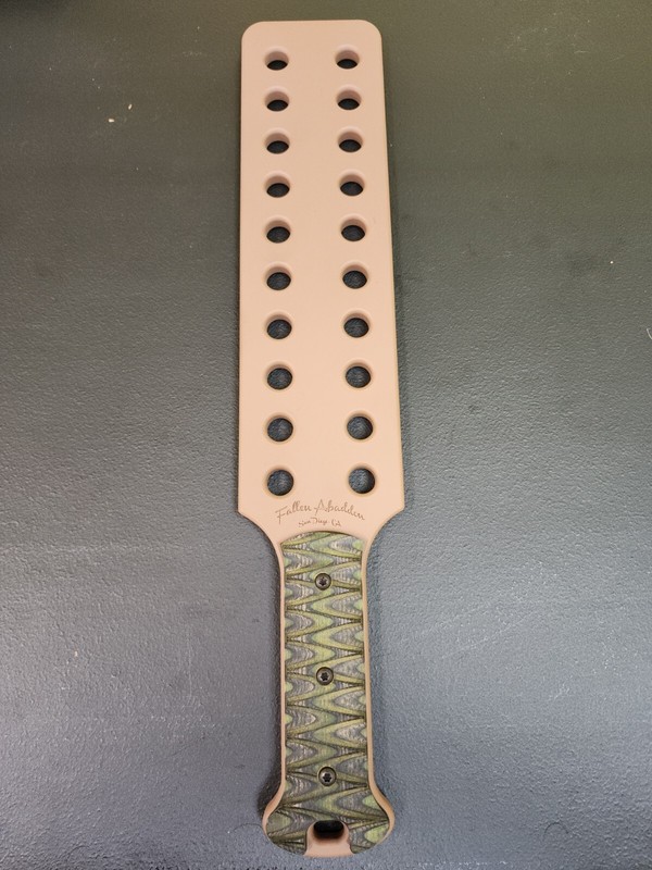 16x3x3/8 inch BDSM Spanking Paddle Custom Fallen Abbadon Alluminum