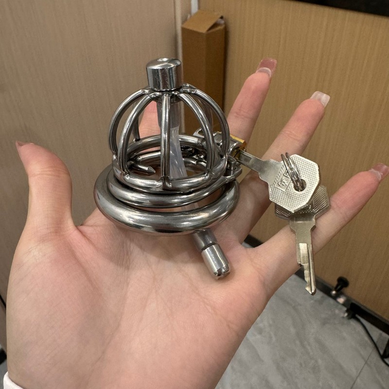 Lockable Chastity Cage Sounds Plug Penis Dilator Cock Bird Bondage Device BDSM gallery