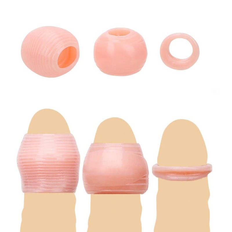 3pcs Set Silicone Cock Ring Penis Sleeve Enhancer Stay Harder Sex Toy For Men gallery