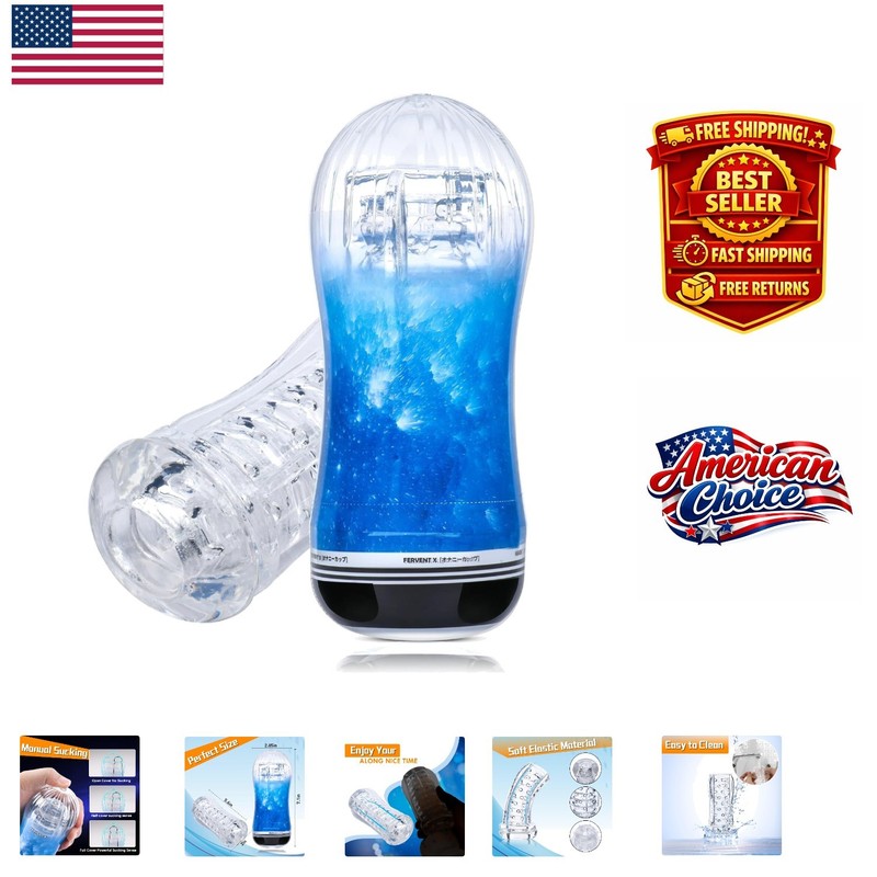 Discreet Manual Male Masturbator with Textured Tunnel for Ultimate Pleasure