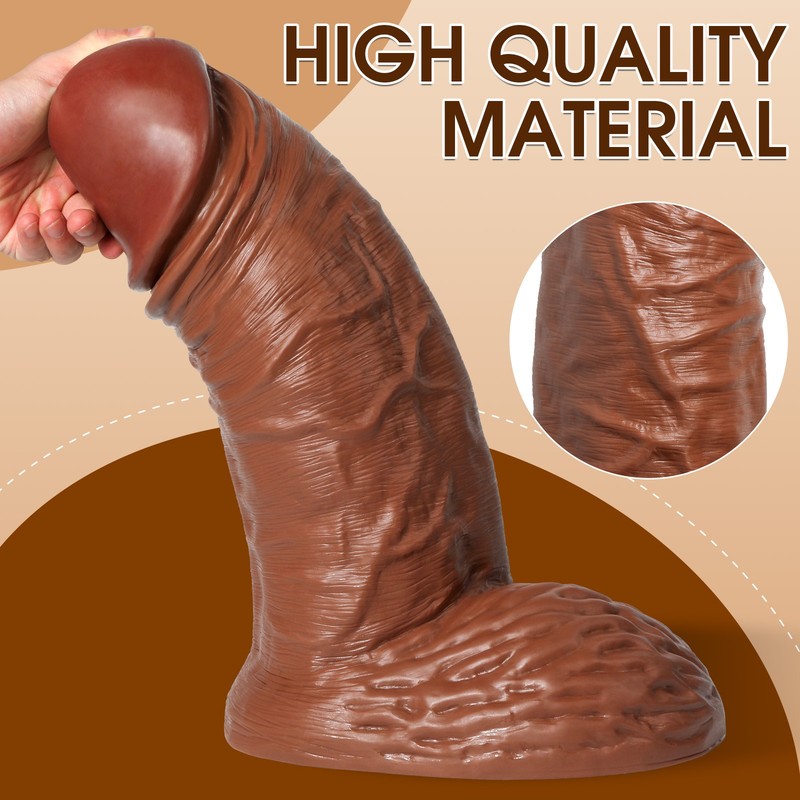 Realistic Extra Large Dildo 5.1'' Diameter Huge Penis Suction Base Cock Dick US gallery