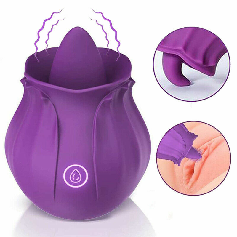 10 Mode Tongue Oral Clit Licking Rose Vibrator G Spot Dildo Sex Toys Waterproof gallery