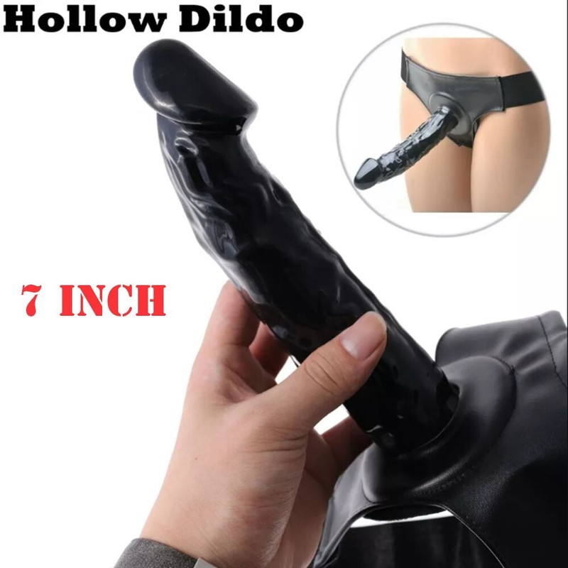 Wearable Silicone Dildo Lesbian Hollow Dildo Strap on Harness Belt Sex Toys