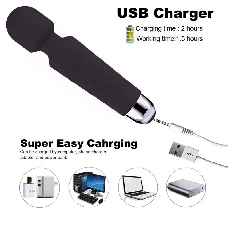 Mini Powerful Cordless Massage Magic Body Wand Personal Massager Waterproof USB gallery