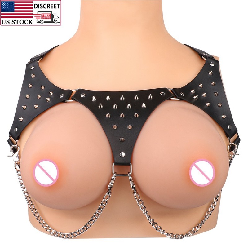 Women&rsquo;s Sex Bra Lingerie Breast Bondage Leather Harness BDSM Toy for Couple Play