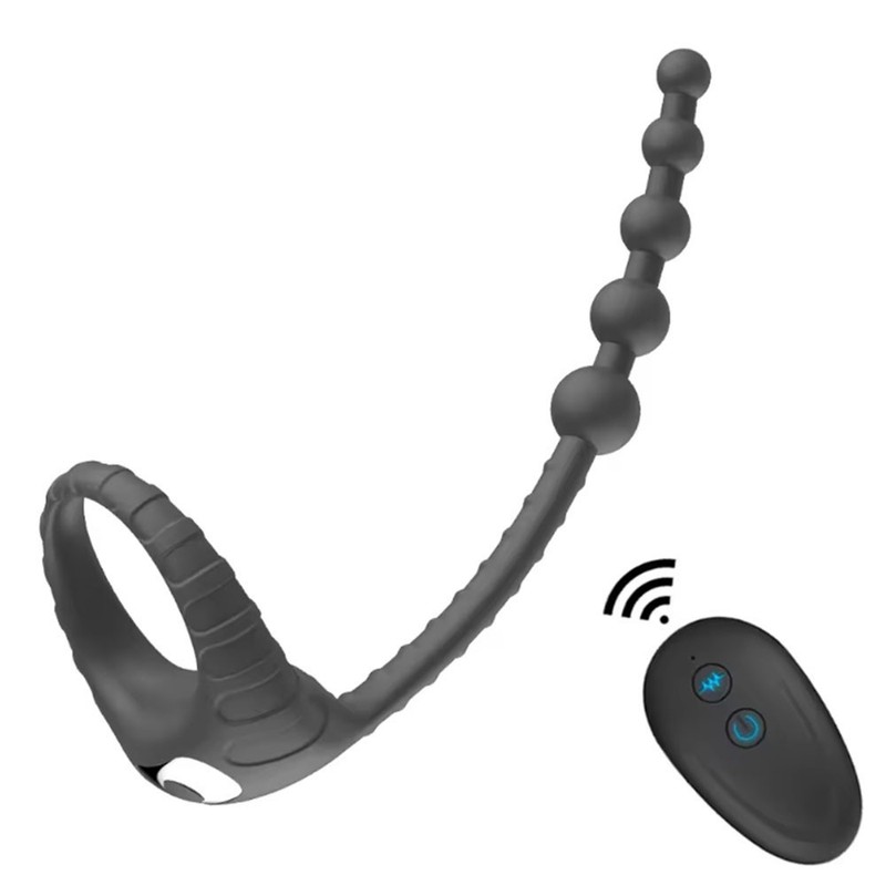 Penis Cock Ring Anal Vibrator Butt Plug Male Prostate Massager Sex Toys for Men gallery