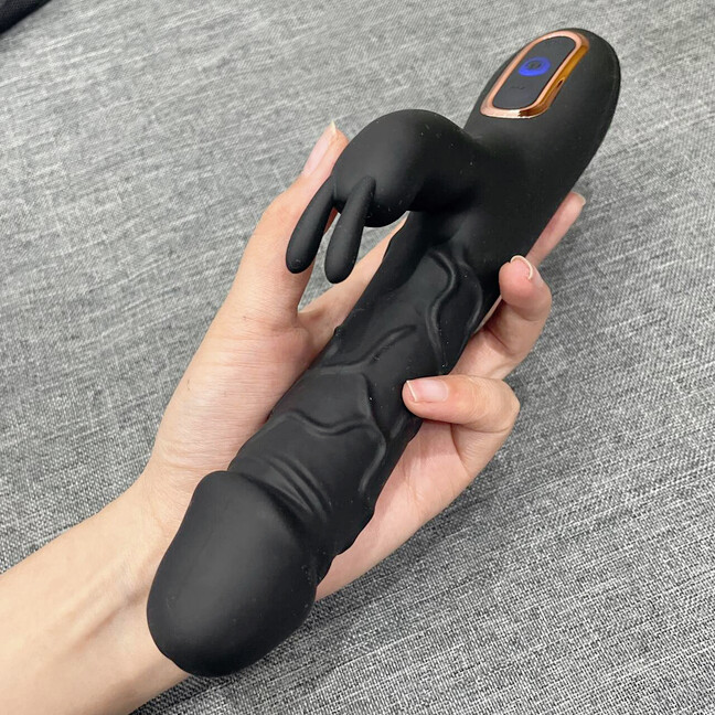 9 inch Rechargeable Rabbit Vibrator Dildo G-spot Massager Plug Sex Toy For Women