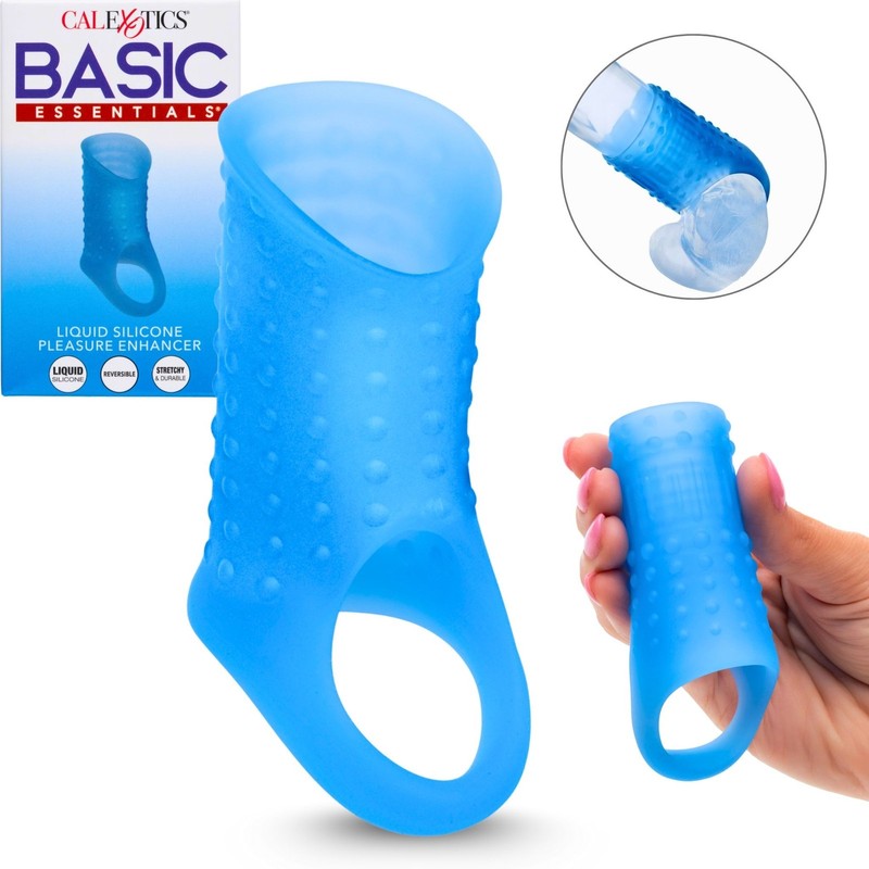 Soft Liquid Silicone Male Penis Sleeve Cock Ring Stimulation Enhancer Enlarger