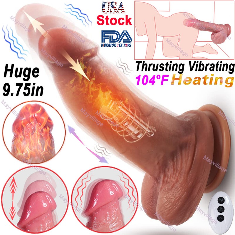 Telescopic Realistic Thrusting Dildo Vibrator Sex Toys for Women Remote Control