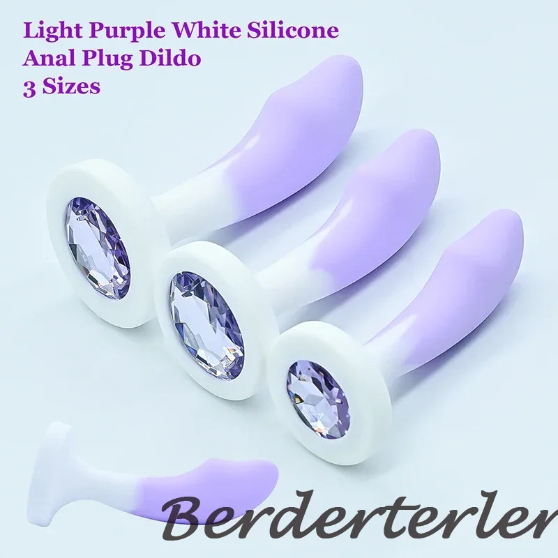 S/M/L Silicone Plug Crystal Base Butt Plug Anal Trainer Dildo Sex Toys for Woman gallery