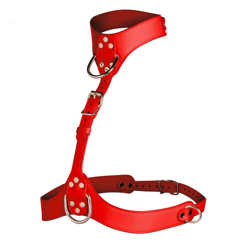 MASTER SERIES Female Chest Harness. Durable Vegan Leather and Adjustable. Large