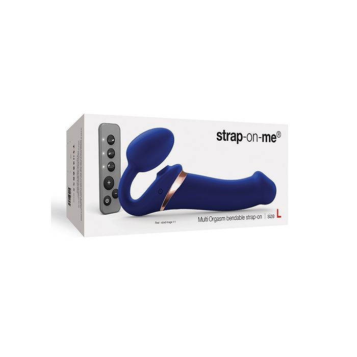 Strap on Me Multi Orgasm Bendable Strapless Strap on Large – Night Blue