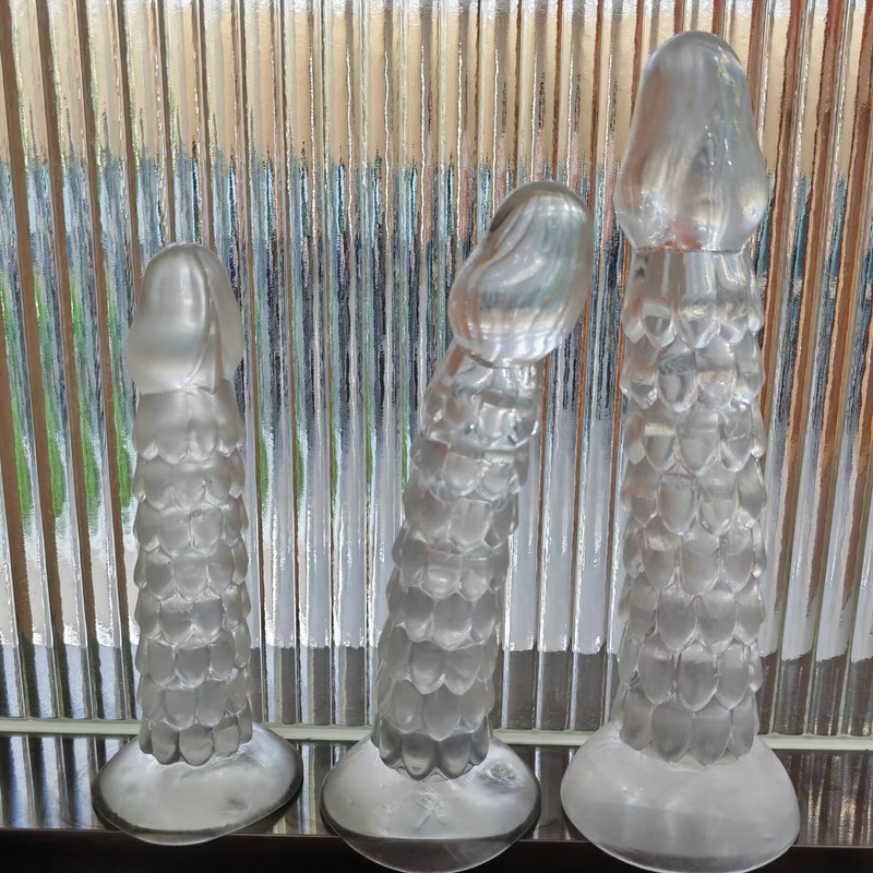 S/M/L Dragon Scale Tentacle Dildo Short Anal Plug Suction Cup Butt Plug Sex Toy gallery